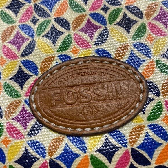 Fossil Coated Canvas & Leather Wristlet Wallet - Picture 7 of 7